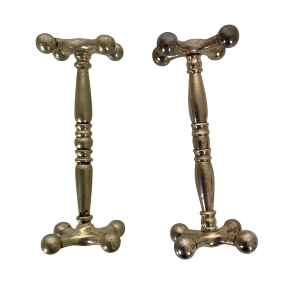 Vintage Silverplate Knife Cutlery Rests Set Of 6 Dumbbell Style Unbranded - Picture 7 of 8